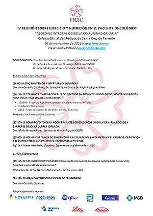 Especialistas y profesionales participantes en la IV Reuni&oacute;n sobre Ejercicio y Nutrici&oacute;n en el Paciente Oncol&oacute;gico