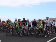 Salida de La Oliva, tercera etapa de la Cicloturista Canarias Contra el Cáncer