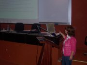 Elena Pistarini durante el curso de Psicooncologa Peditrica