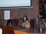 Zeltia Rodrguez, psico-oncloga de la ACCM durante su disertacin