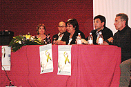 Asamblea ICIC, Nicolás Díaz Chico (i), Javier Dorta, Ángel G. Ravelo y Santiago Fdez. la Puente (d)