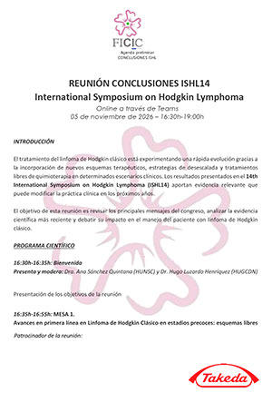 Programa de la Reuni&oacute;n de Conclusiones del ISHL14 sobre avances en el tratamiento del linfoma de Hodgkin cl&aacute;sico