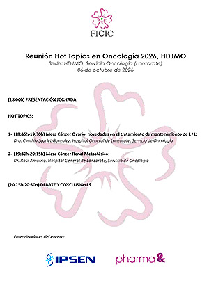 Programa de la Reuni&oacute;n Hot Topics en Oncolog&iacute;a 2026 del Hospital Doctor Jos&eacute; Molina Orosa en Lanzarote