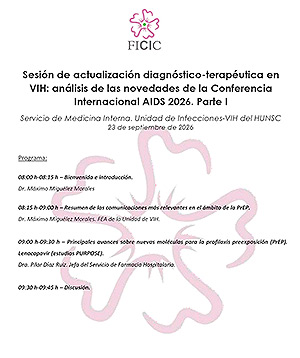 Programa de la sesi&oacute;n de actualizaci&oacute;n diagn&oacute;stico-terap&eacute;utica en VIH sobre las novedades de AIDS 2026