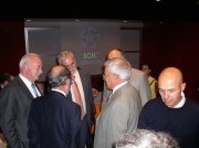 Ricardo Melchior, Juan A. Nuez, ngel Gutirrez, Miguel Fdez. Braa y Antonio Cabrera durante la inauguracin del Curso de Antitumorales